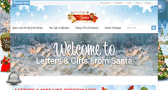 Desktop Screenshot of lettersandgiftsfromsanta.com